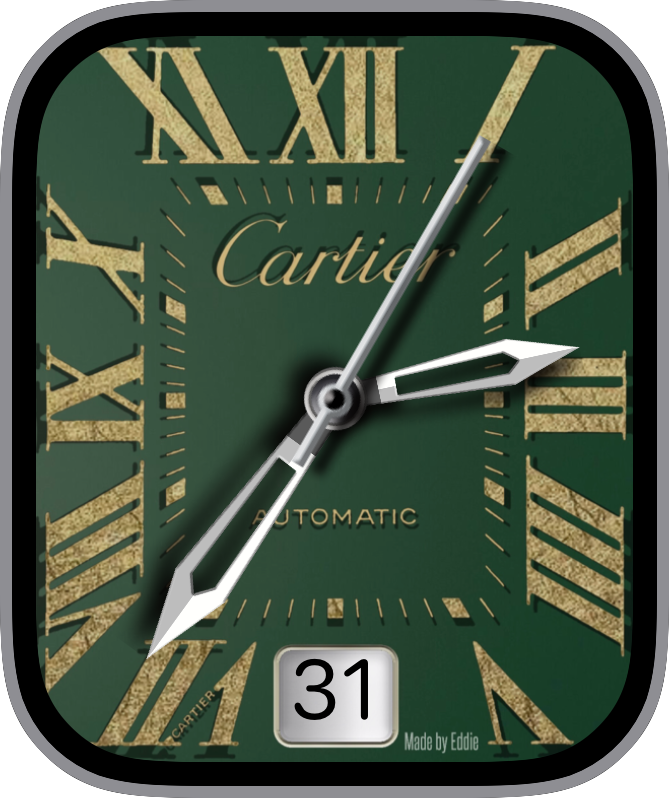 Free Apple Watch Face: CartierGreenGold