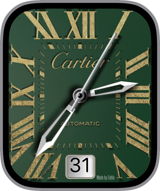 Free Apple Watch Face: CartierGreenGold
