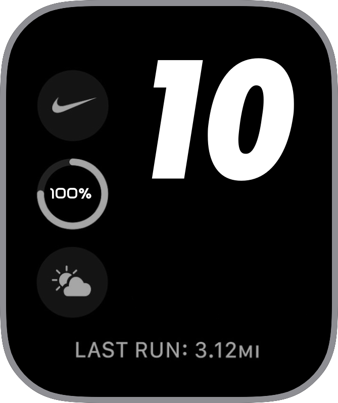 Free Apple Watch Face: DANS NIKE v2 with Battery