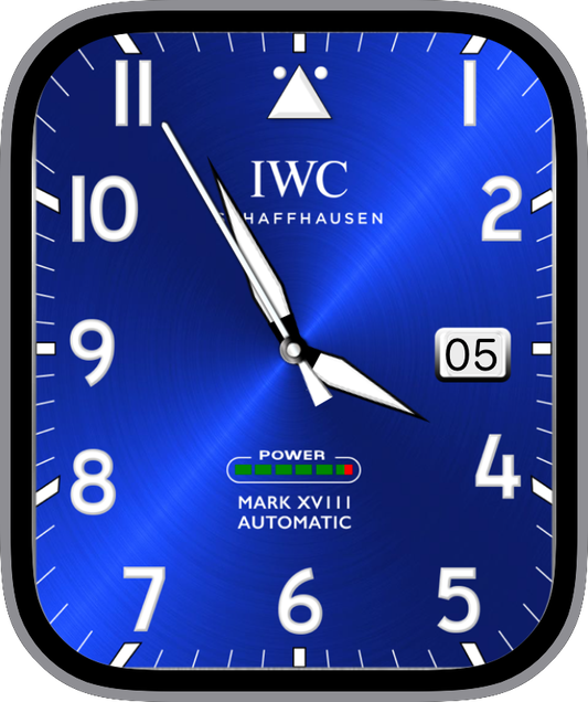 Free Apple Watch Face:  IWC mark XVIIIblue