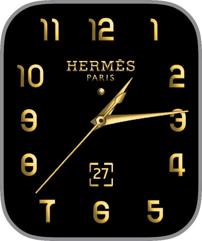 Free Apple Watch Face: HERMES Gold 12k by SOARE Michele-David