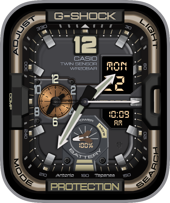 Free Apple Watch Face: CASIO GA11009G