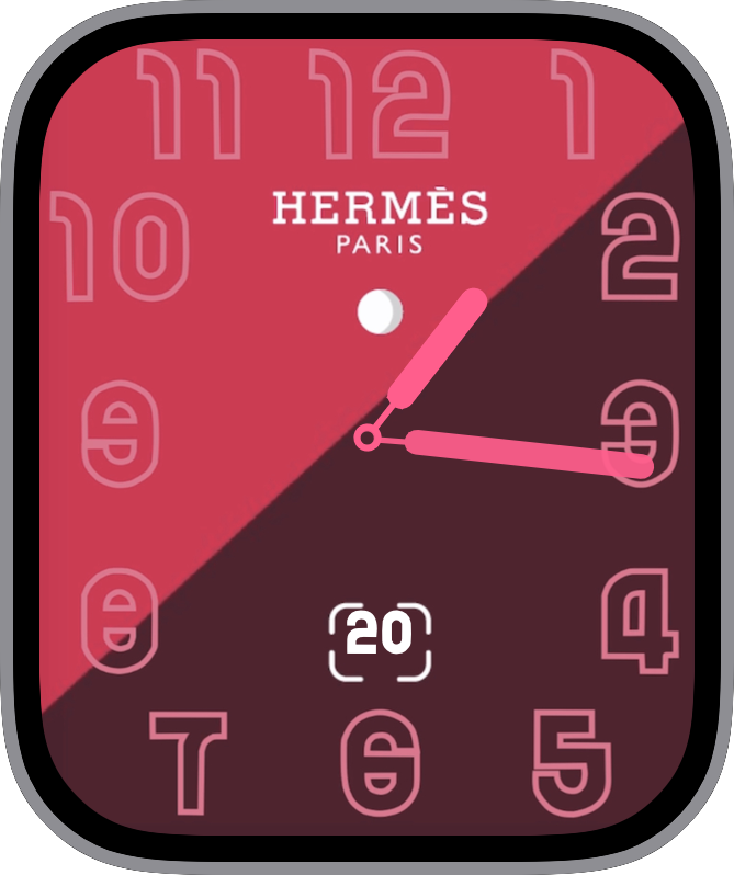 Free Apple Watch Face: HermesPInkBlock