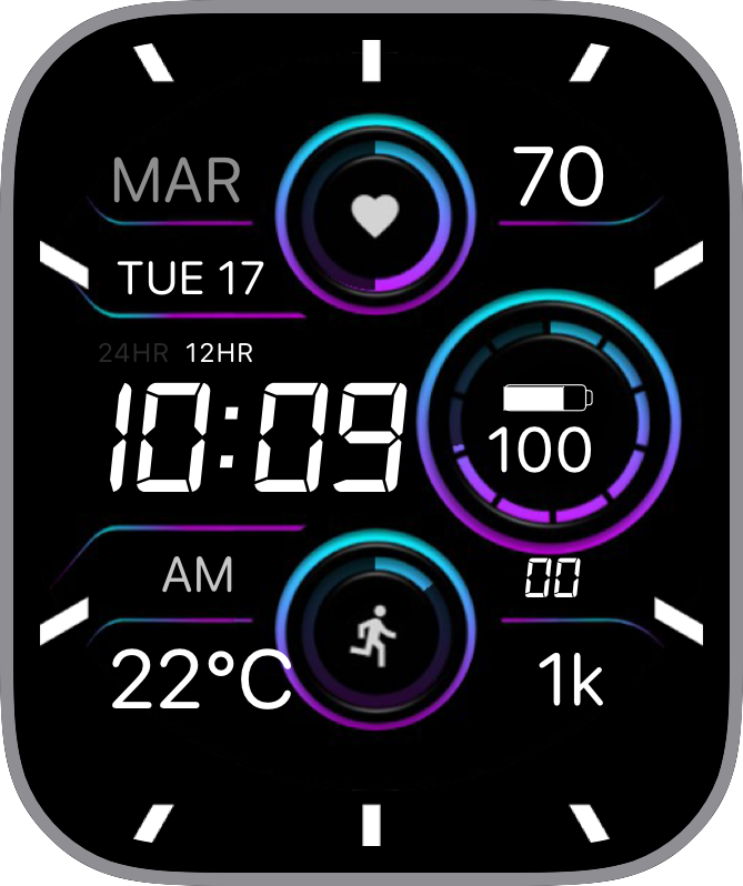 Free Apple Watch Face: JLC Moonphase Tourbillon