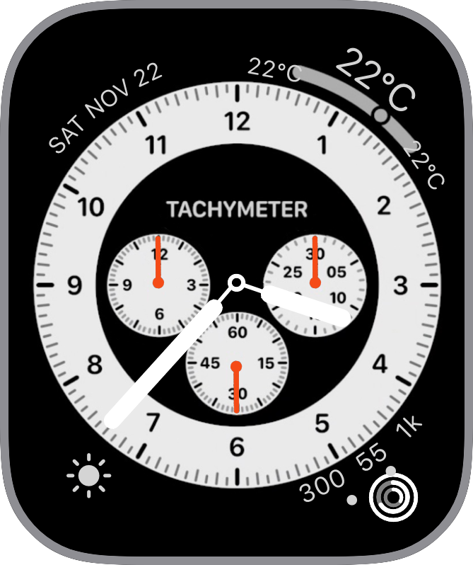 Free Apple Watch Face: TACHYMETER