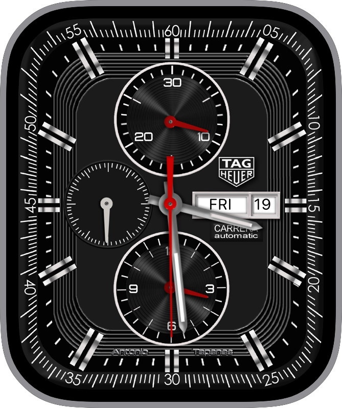 Free Apple Watch Face: Tag Heuer Carrera