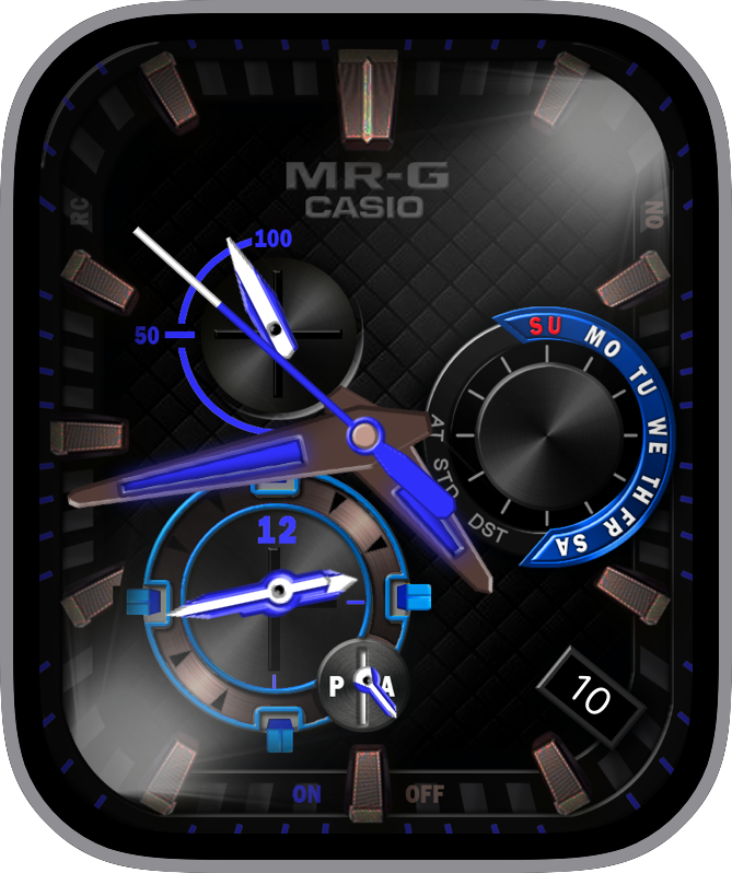 Free Apple Watch Face: Mr-G B2000SH Night