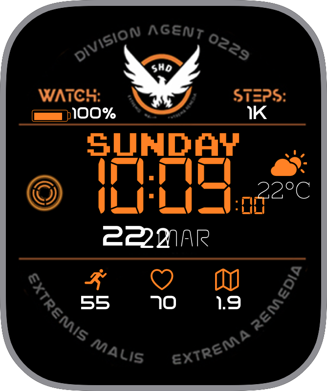 Free Apple Watch Face: Division Agent 0229 by NgocHuan