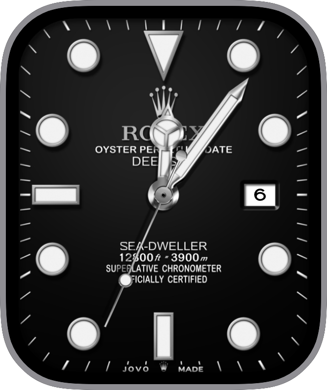 Free Apple Watch Face: JovoRolexDeepseaBlack