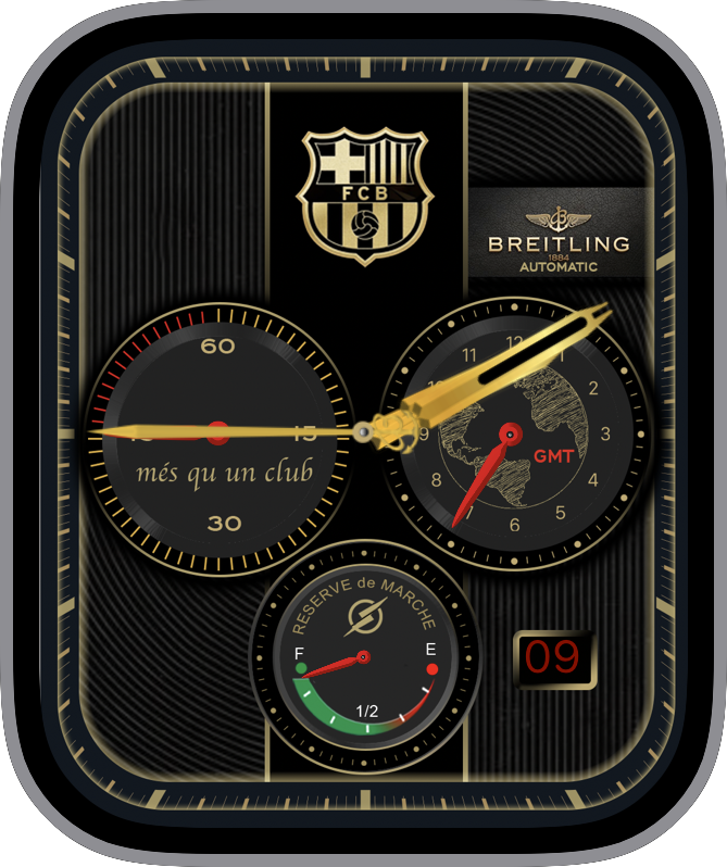 Free Apple Watch Face: Barcelona Gold