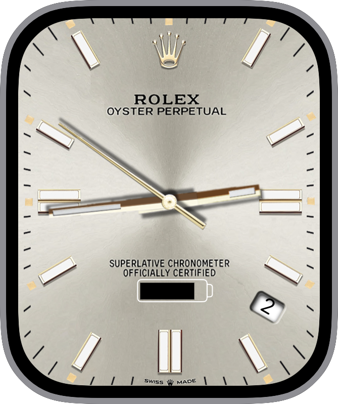 Free Apple Watch Face: RolexColorSilver
