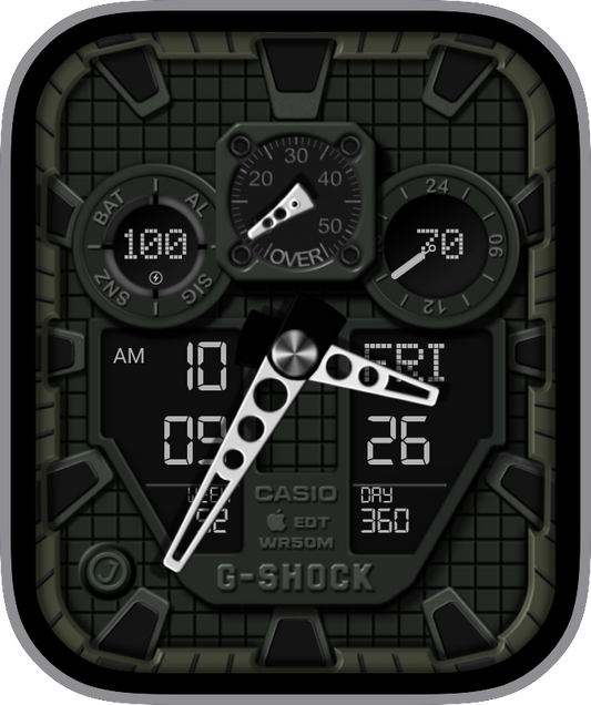 Free Apple Watch Face: JOVOGA100CasioGreen