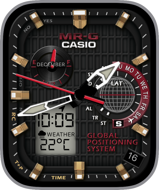 Free Apple Watch Face: Samurai G-Shock MRG G1000B 2