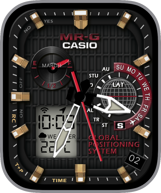 Free Apple Watch Face: Samurai G-Shock MRG G1000B 2