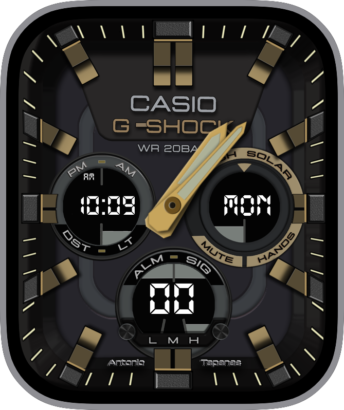 Free Apple Watch Face: CASIO G-SHOCK