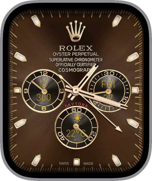 Free Apple Watch Face: RolexDaytonaChocolateGoldV3