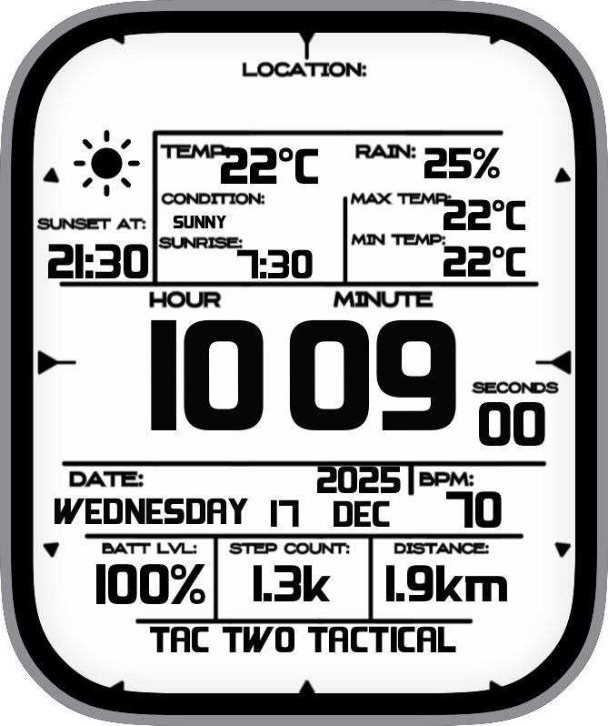 Free Apple Watch Face: Kody Moto 360 Tactical