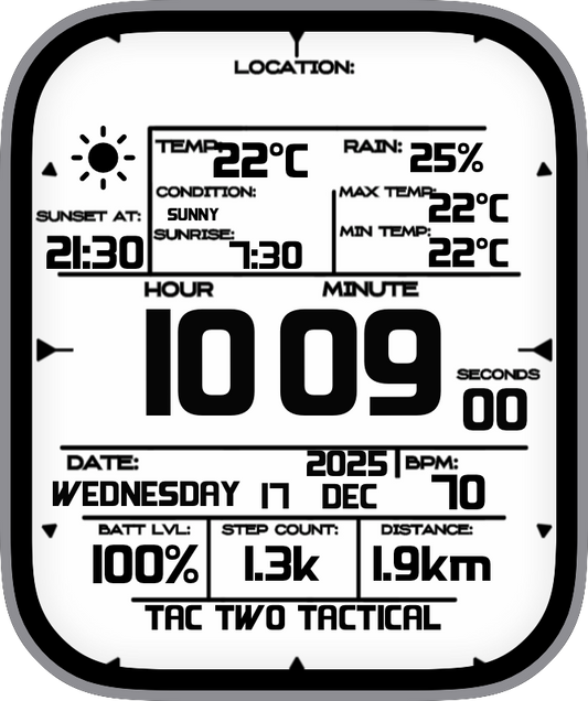 Free Apple Watch Face: Kody Moto 360 Tactical