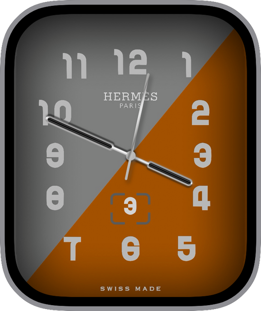 Free Apple Watch Face: RT Hermès Split Diagonal Orange