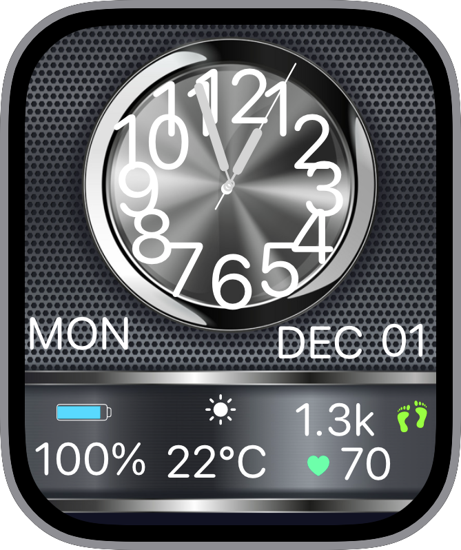 Free Apple Watch Face: Dark Stainless by Mike Ghiglieri