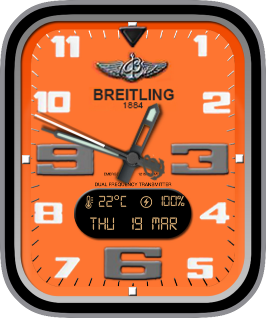 Free Apple Watch Face: BreitlingOrange