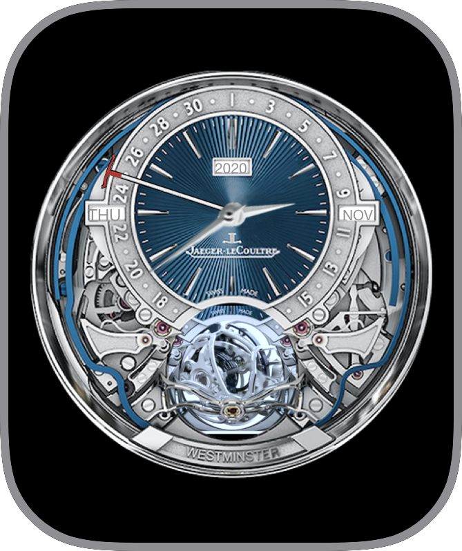 Kostenloses Apple Watch Face: JLC Moonphase Tourbillon