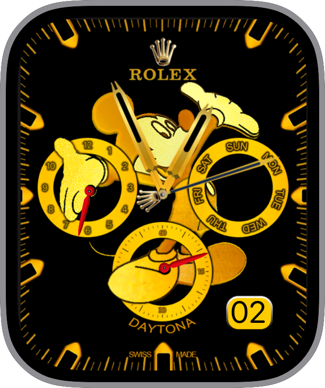 Free Apple Watch Face: Rolex Mickey BlackGold