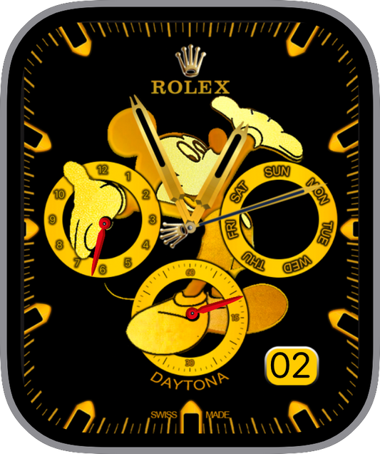 Free Apple Watch Face: Rolex Mickey BlackGold