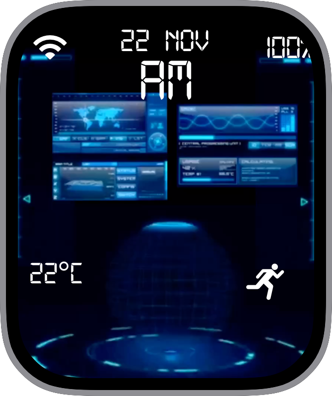 Free Apple Watch Face: Tech interface by Cocerez