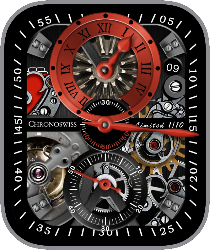Free Apple Watch Face: JLC Moonphase Tourbillon
