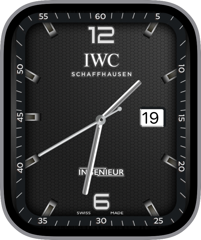 Free Apple Watch Face: IWC INGENIEUR BL