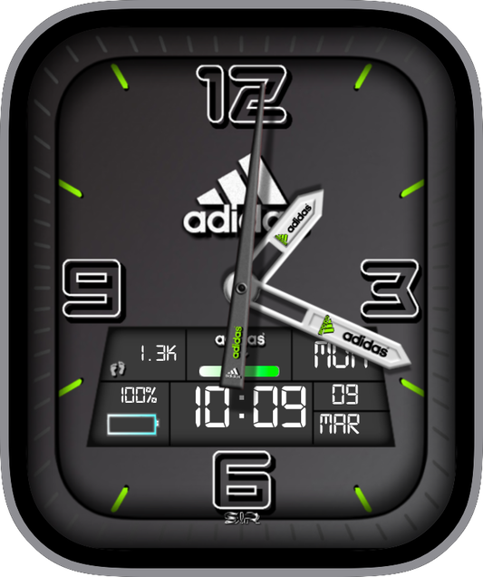 Free Apple Watch Face: Adidas Dark Grey