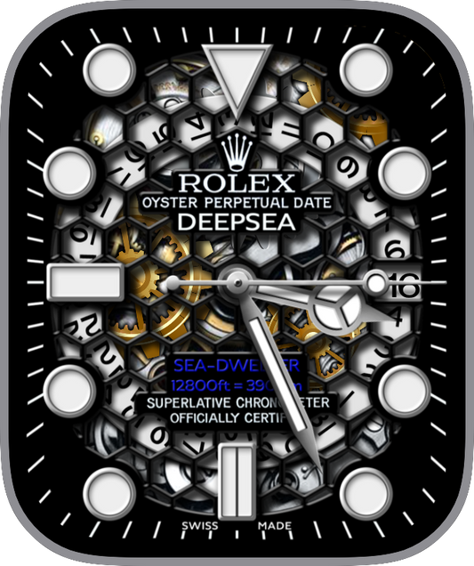 Free Apple Watch Face: ROLEX DEEPSEA SEA-DWELLER BLACK VENOM (by Reskap)