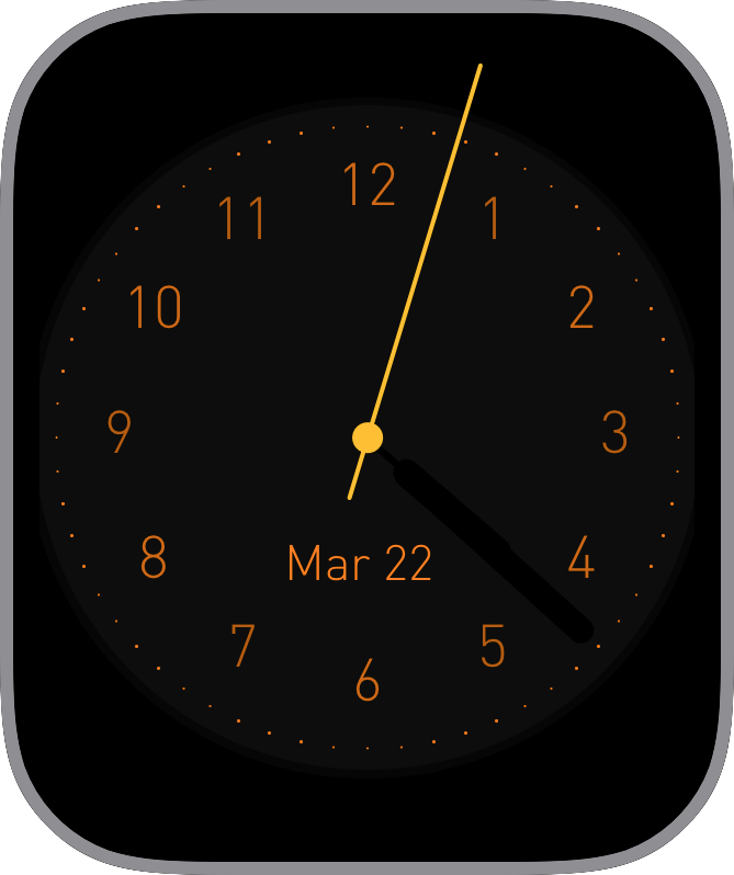 Free Apple Watch Face: FireFliesOrange