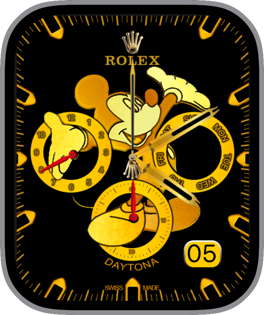 Free Apple Watch Face: Rolex Mickey Black Gold
