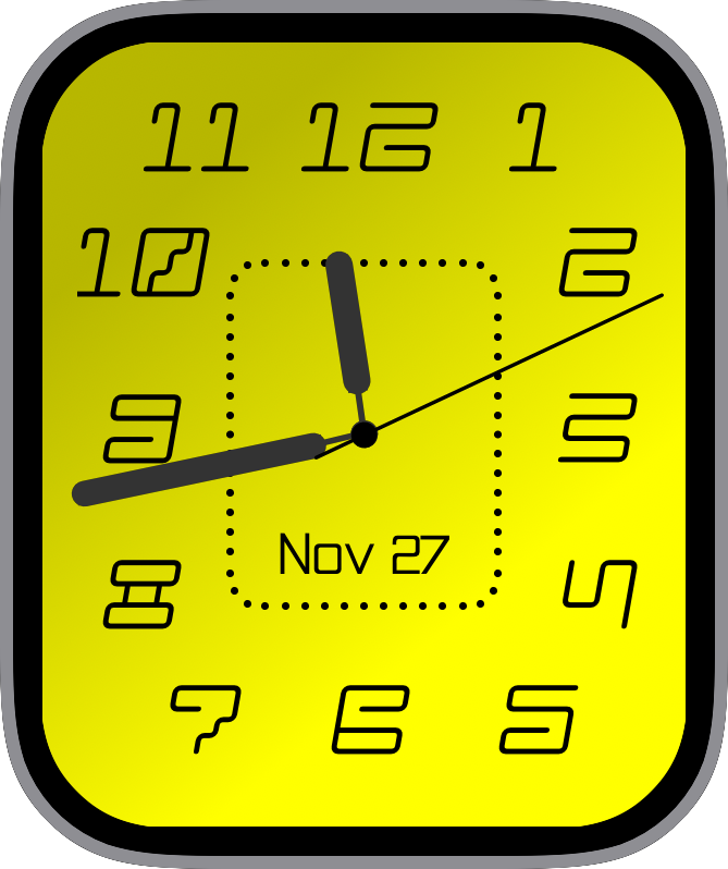 Free Apple Watch Face: MellowYellow