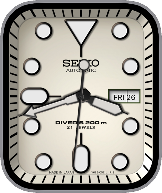 Free Apple Watch Face: SEIKO SKX011 J white (by Reskap)