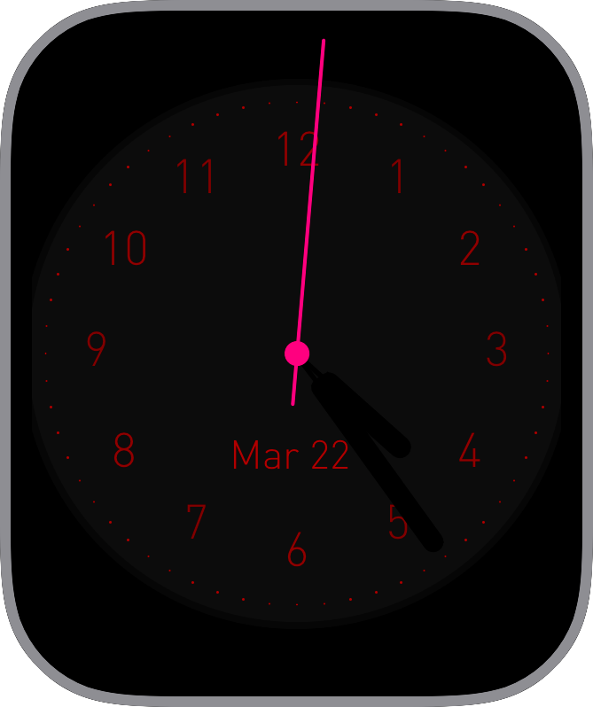 Free Apple Watch Face: FireFliesRed