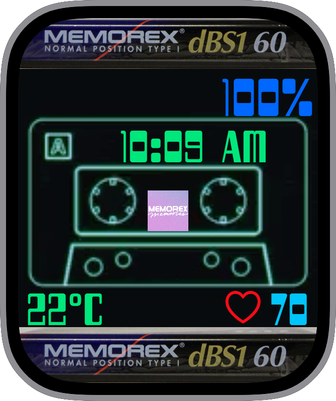 Free Apple Watch Face: Classic Cassette