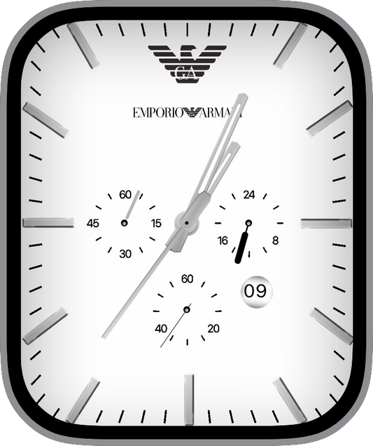 Free Apple Watch Face: Emporio Armani White