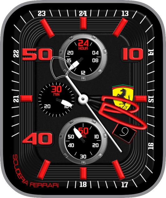 Free Apple Watch Face: Ferrari Red