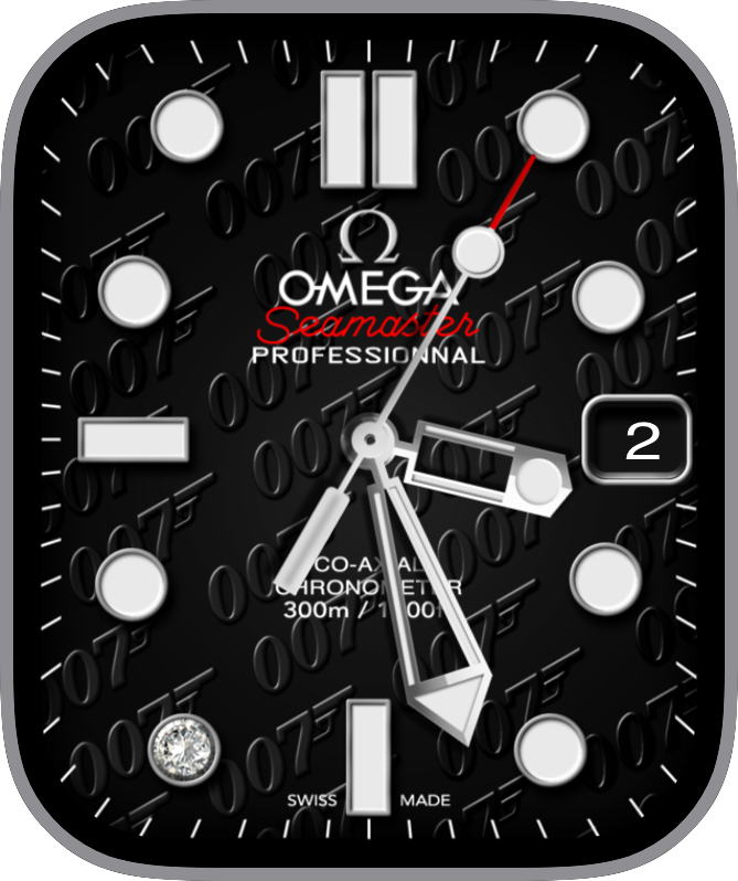 Free Apple Watch Face: OMEGA SEAMASTER 007 (by Reskap) 2