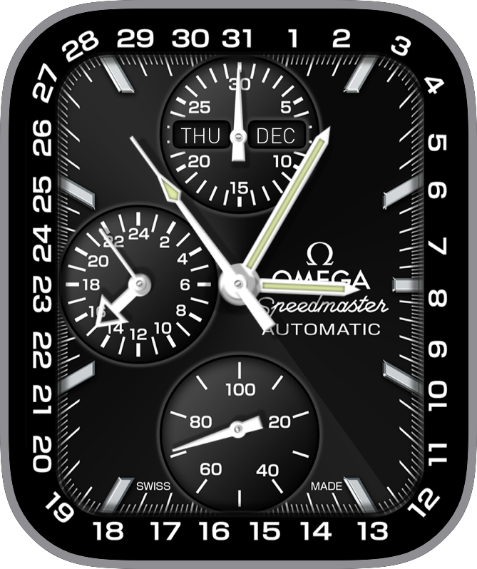 Free Apple Watch Face: Speed_Master_3520_T