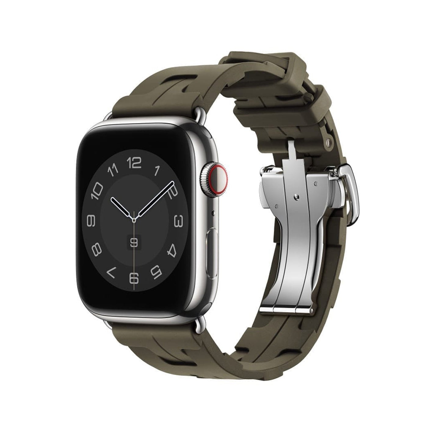 Geometry Elastomer Sport Strap for Apple Watch - Kaki