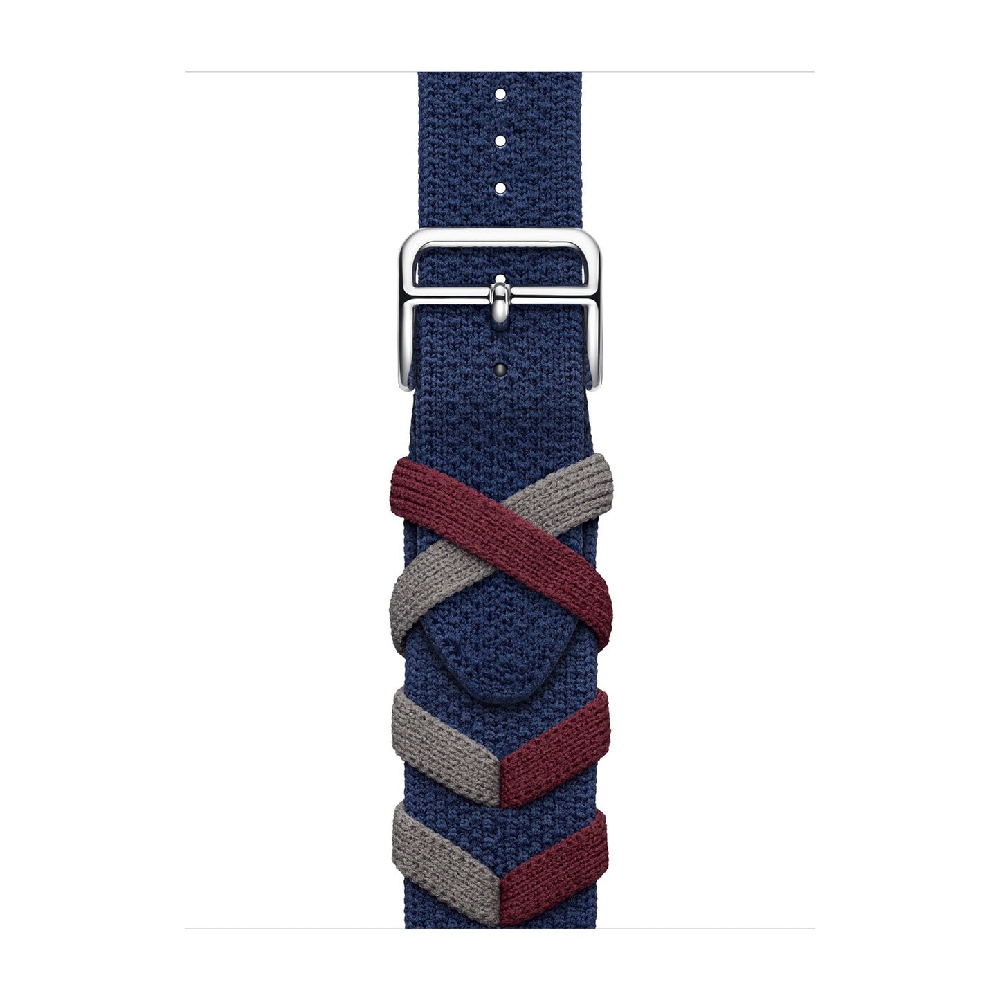 Braided Chevron Nylon Strap for Apple Watch - Navy