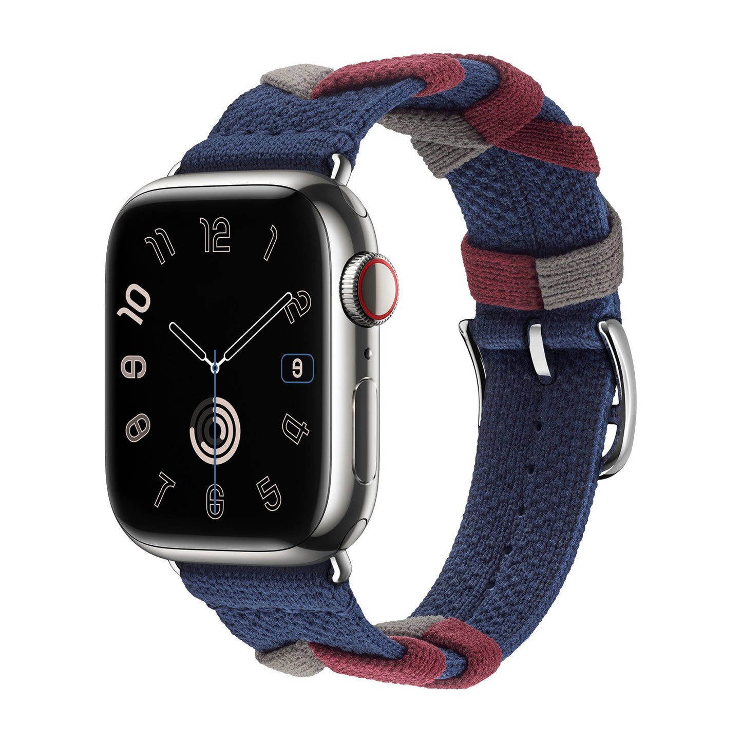 Braided Chevron Nylon Strap for Apple Watch - Navy