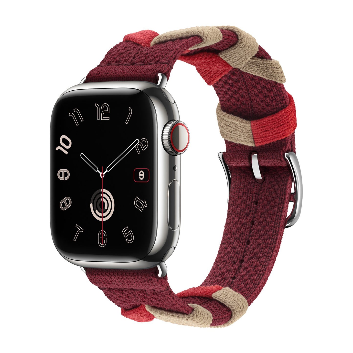 Braided Chevron Nylon Strap for Apple Watch - Red