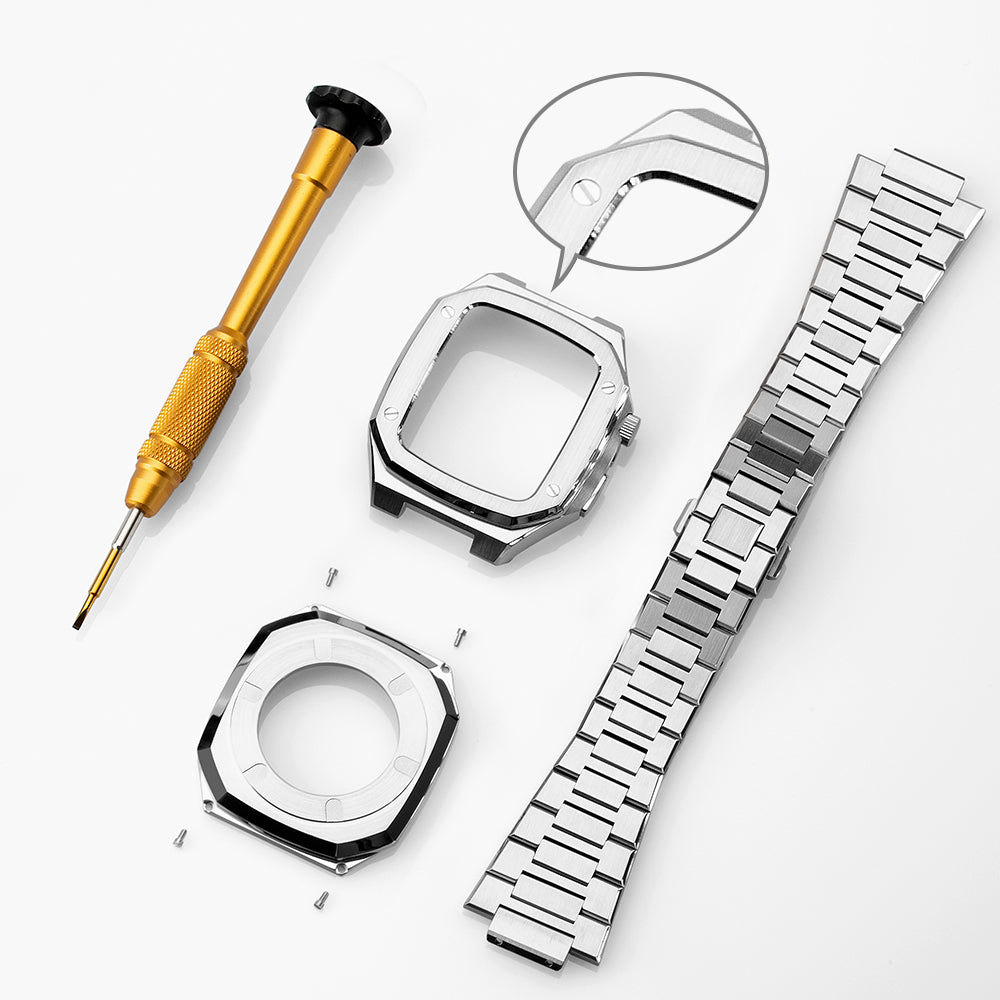 Apple Watch Case 41mm - Stainless Steel Case + Bracelet (4 Screws)