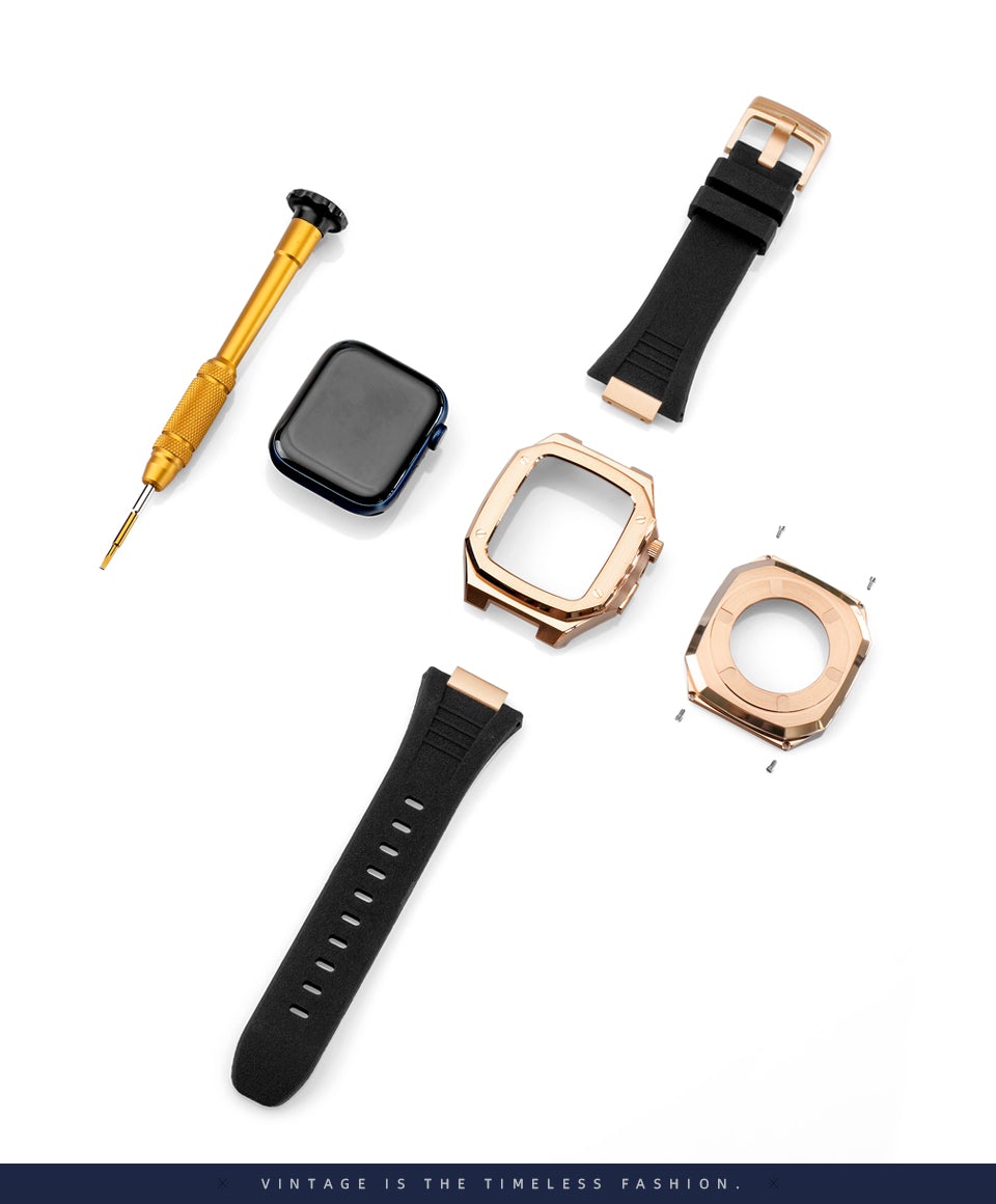 Silicone Strap for Apple Watch 41mm Case (Rose Gold)