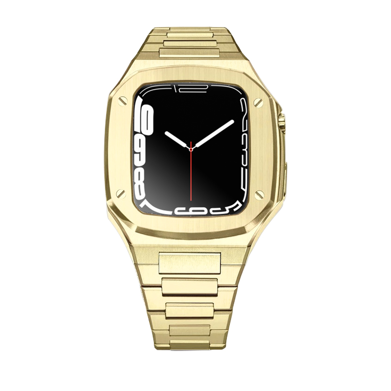Apple Watch Case 45mm - Gold Case + Gold Bracelet (4 Screws)